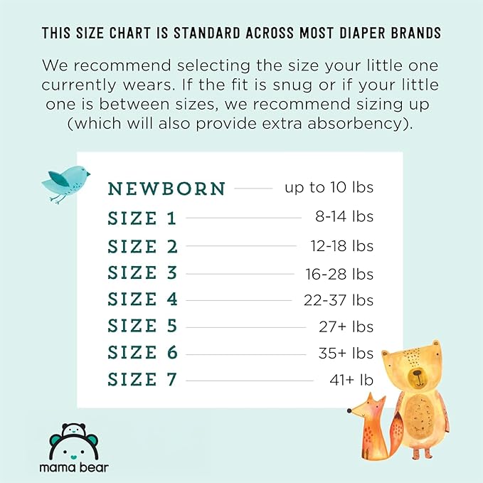 Amazon Brand - Mama Bear Gentle Touch Diapers, Size 6, 108 Count (4 packs of 27)