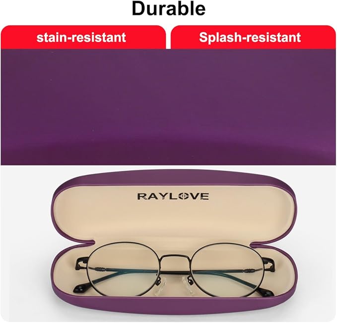 RayLove Unisex Hard Shell Eyeglasses Cases, Protective Case For Glasses
