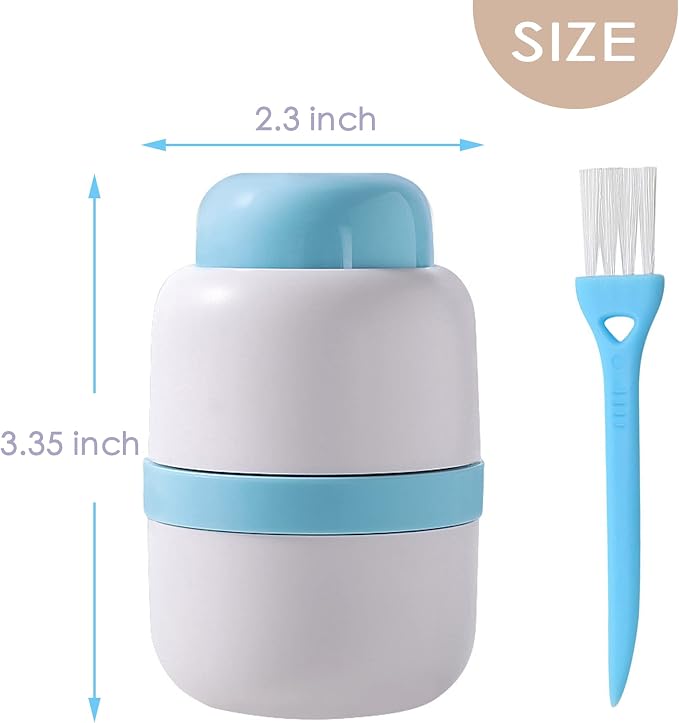 Pill Cutter for Making 1/4 and 1/2 Pills, Pill Cutter for Small or Large Pills, Hidden Safety Blade. Portable Pill Cutter for Going Out or Traveling, Doubles as a Pill Box (Blue)