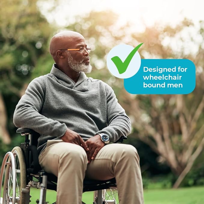 QuickChange Men’s Overnight Adult Incontinence Wrap (Pad) for Men with Reduced Mobility, Maximum, Holds 17oz Dry to The Touch, Disposable, One Size Fits All, Catheter Replacement,400 Count