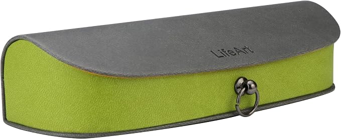 LifeArt Eyeglass Case Hard Shell, Portable Sunglass Case, Fashionable PU Leather Eyeglass Case, Lightweight