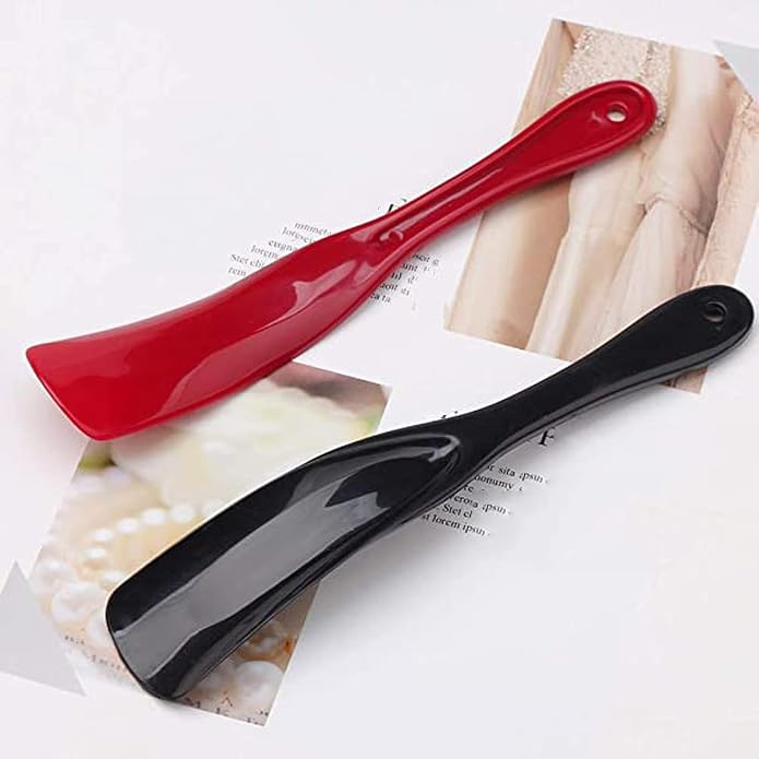 2 Pcs Mini Shoe Horns - Flexible Thermoplastic Shoe Helper, Compact & Portable for Travel, Home, or Office Storage
