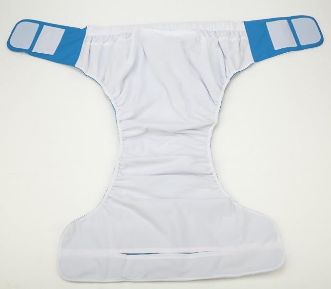 Large Teen Adult Cloth Diaper Nappy Reusable Washable for Disability for Men (Blue (Large 26in to 50in))