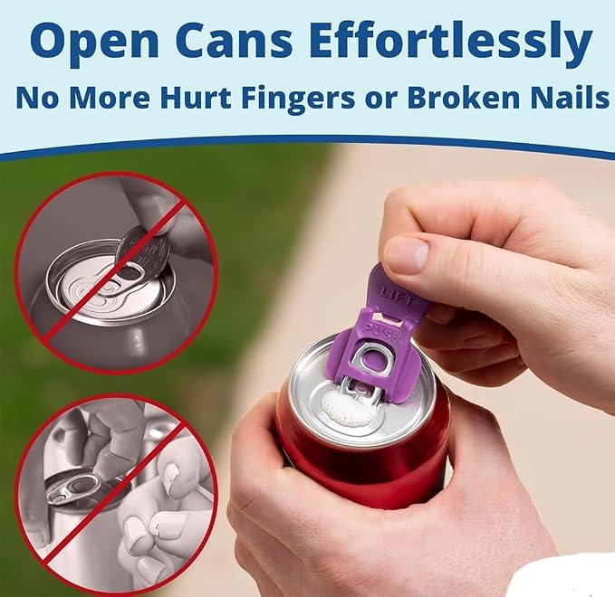 20 Pcs Can Tab Openers & Leak-Proof Drink Covers – One-Hand Soda Can Opener and Reusable Protector Caps for Coke, Beer, Soda, and Aluminum Cans