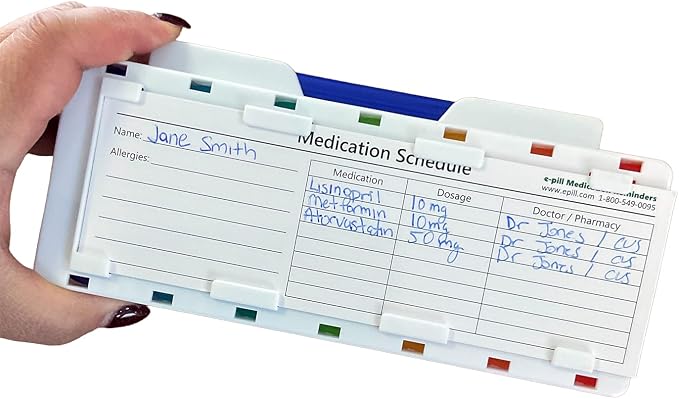 e-Pill 7 Day Weekly Pill Organizer – 6 Times a Day Medicine & Vitamin Box with 6 Alarm Reminders