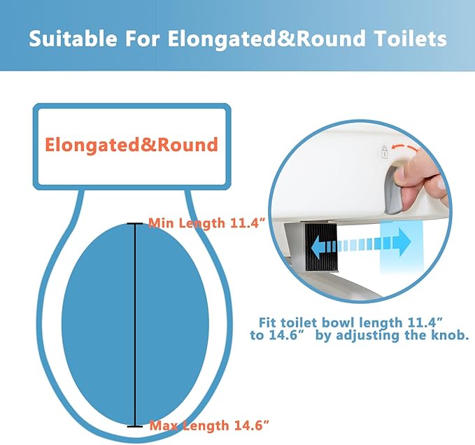 Raised Toilet Seat with Handles for Elderly - Toilet Seat Risers for Seniors with Adjustable Padded Arms - Elevated Toilet Safety Seat for Standard or Elongated Commode
