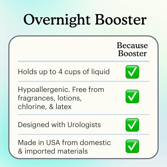 Because Overnight Booster Pads Fit All Adult Diapers, Helps Keep Your Adult Diaper Active All Night, Adds 4 Cups to Incontinence Underwear, Extra Absorbency, 88 Count
