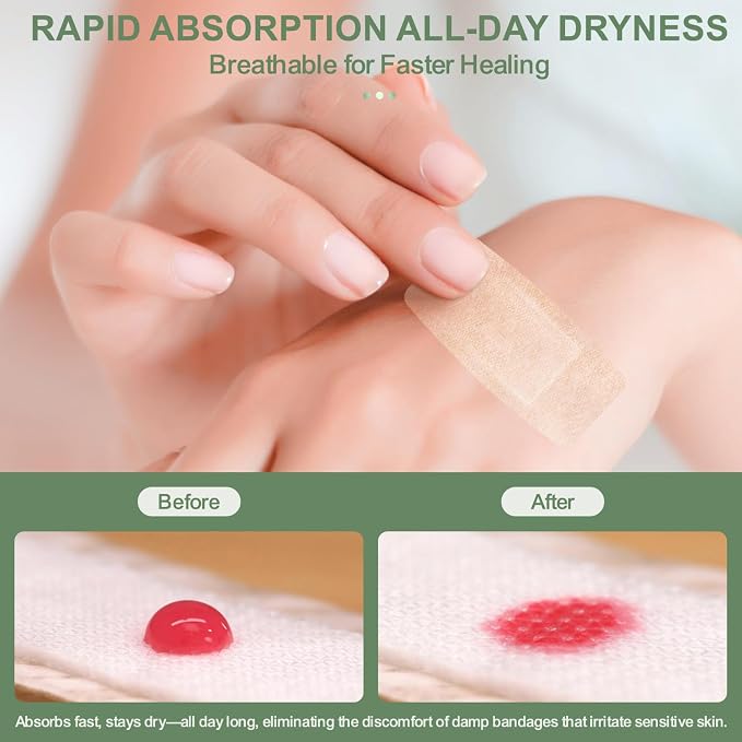 Hysimedy Silicone Bandages for Sensitve Skin Assorted Bandages Variety Pack Painless Removal Latex Free Flexible Fabric Hypoallergenic Bandages for Geriatric and Children 60 Counts