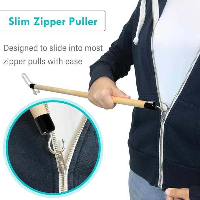 27'' Dressing Stick, Long Dressing Stick for Elderly, Disabled, Limited Mobility – Daily Living Dressing Aid Stick for Hip Replacement, Back - Dressing Aid for Pants, Shoes, Socks