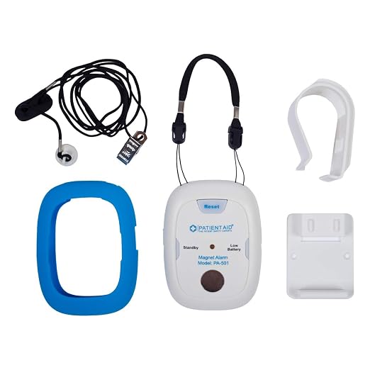 Patient Aid Chair & Bed Alarm - Magnet Pull Cord Alarm for Elderly & Dementia Patients - Helps Prevent Falling & Wandering - with Battery, Magnetic Caregiver Alert & 3 Mounting Options