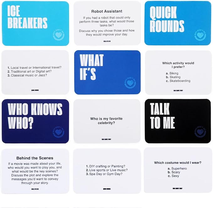 Why Don't We - 240 Conversation Starters for Couples - Get to Know Each Other Better. Fun Conversation Game for Couple, Card Games, Games for Date Night