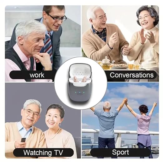 OTC Hearing Aids Not Amplifier True Hearing Aids Invisible 16 Channels Digital Rechargeable Hearing Aids For Seniors With Noise Cancellation Professional 4 Programs For Optimal Hearing Experience