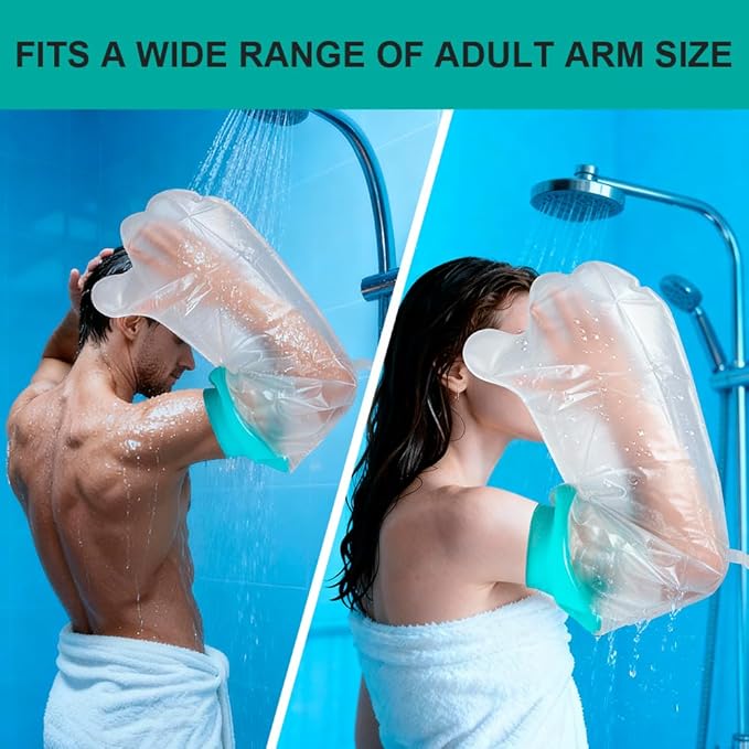 Cast Covers for Shower Arm Adult, Arm Cast Covers for Shower Adult, Waterproof Cast Cover/Bag, Cast Protector for Shower Arm Post Surgery, Shower Sleeve for Arm Cast Showering/Swimming