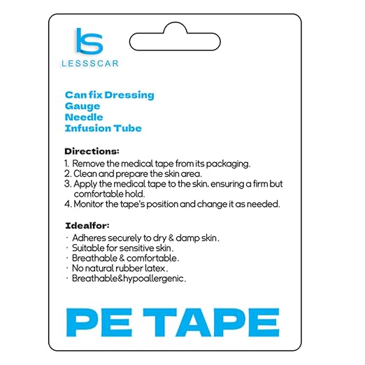 Medical Tape Variety Pack 3 Rolls PE,Non-Woven,Cotton Tape | Hypoallergenic latex-free tape; breathable waterproof; for sensitive skin, first aid & sports wrapping ﻿
