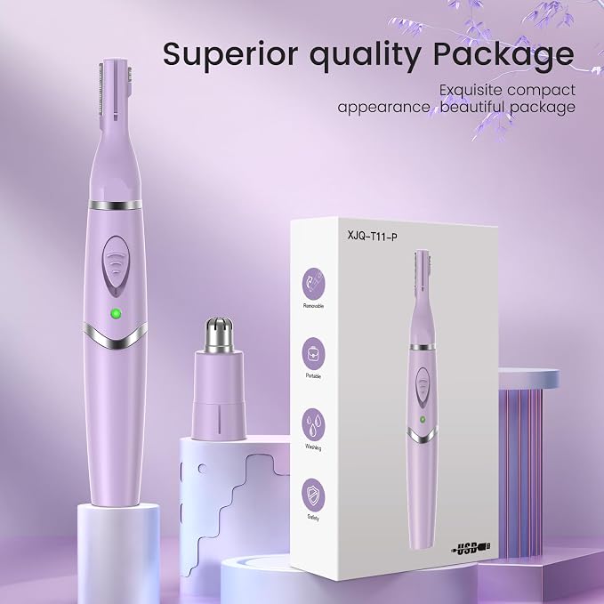 Nose Hair Trimmer for Women and Men，Rechargeable USB Eyebrow Hair Trimmer | 2026 Professional 2 in 1 Painless Washable Facial & Ear Hair Trimmer with Powerful Motor and Low Noise