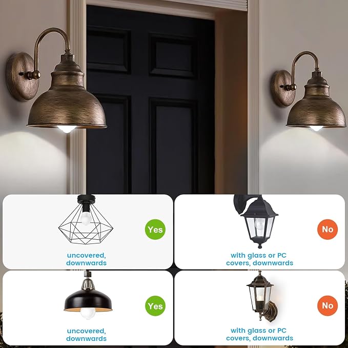Motion Sensor Light Bulbs, Dusk to Dawn, 13W 100W Equivalent, Movement Activated Security LED Bulb, 5000K Cool White, for Outdoor Indoor, Porch Garage Basement Hallway Closet, 4 Pack