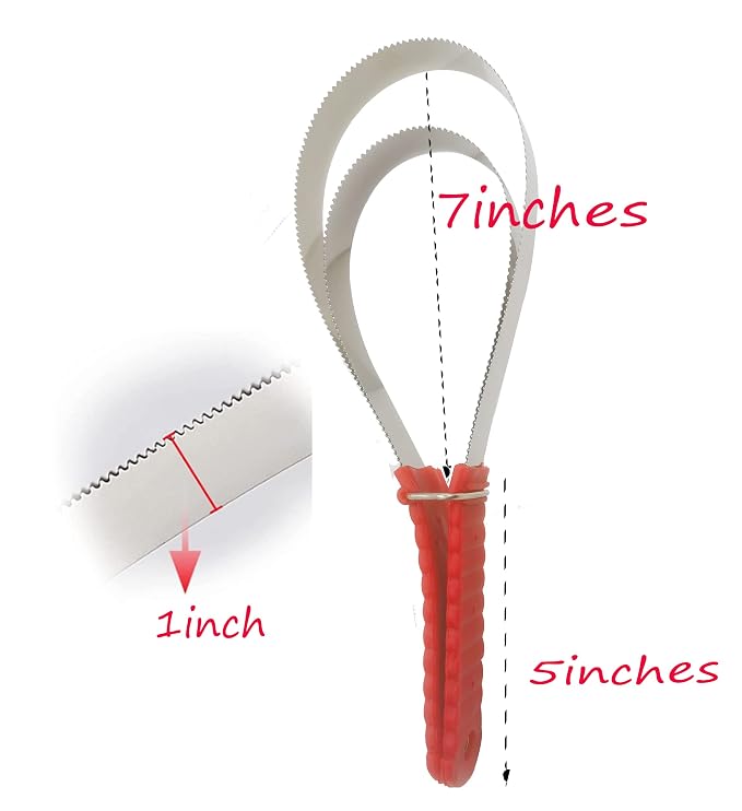 Shedding Blade Horse Brush Scraper Stainless Steel Shed Blade for Dogs (two loops)