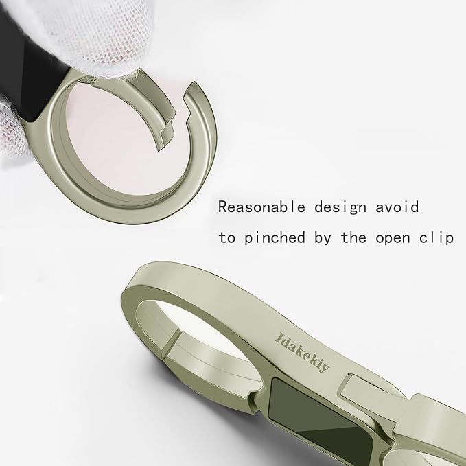 Idakekiy Key Chain Quick Release Spring with 4 Key Rings Heavy Duty Car Keychain Organizer for Men and Women