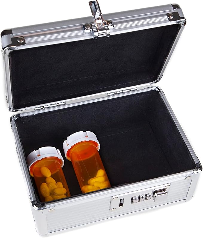 MEDICINE RX SAFE Medication Carrying Case - Xtra Small/Silver - Pack of 20 units - $19.96 each (20, Silver, Xtra Small)