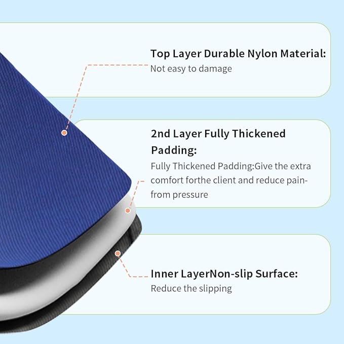 Gait Belts with Padded Handles,Transfer Belts Physical Therapy Belt for Seniors Moving, Lifting Belt Assist Patient/Elderly(Blue, X-Large)