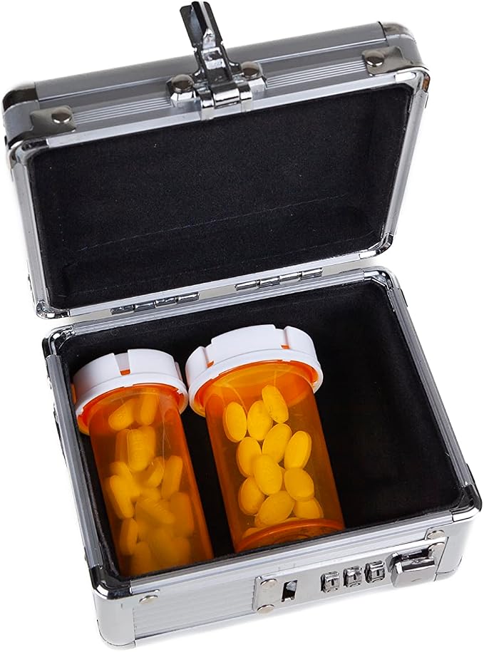 MEDICINE RX SAFE Medication Carrying Case - Mini/Silver - Pack of 20 Units - $15.96 Each (20, Silver, Mini)