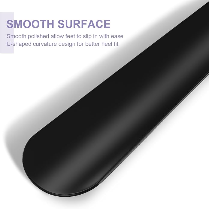 16.5 Inch Long Handle Shoe Horn for Seniors Men Women Kids, Metal Shoe Horns for Boots
