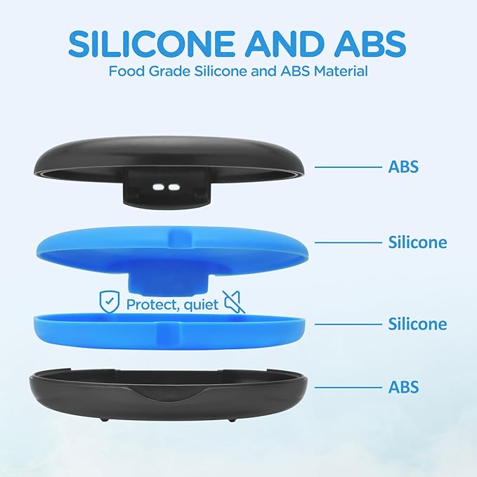 2 Pack Retainer Case Ultra-slim Aligner Case with Vent Holes Removable Inner Tray Silicone for Easy Cleaning (2Pack Black Blue)