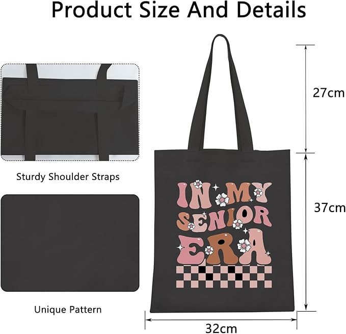 POFULL High School Graduation Tote Bag - Senior Era Gift