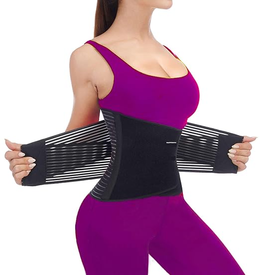 TESETON Back Brace for Men and Women, Relief Lower Back Pain Herniated Disc, Sciatica, Scoliosis, Breathable Mesh, Lumbar Support Belt with 8 reinforced Bones, Easy to Use or Carry WT02 Black-XS
