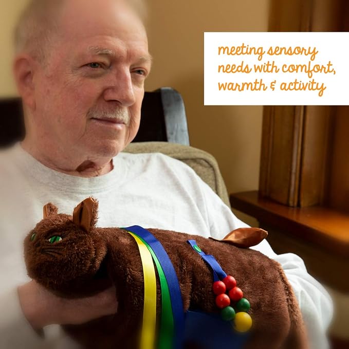 Twiddle Premium Dementia Activities for Seniors - Comforting Alzheimer’s Products for Elderly - Engaging Sensory Items for Adults (Brown Cat)