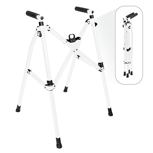 Stander Wonder Walker Lite, Lightweight Folding Mobility Aid for Adults, Seniors, and Elderly, Collapsible Travel Assistant with Rubber Feet for Support, Vivid White