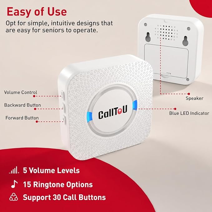 CallToU Portable Battery Wireless Motion Sensor Alarm 1-1
