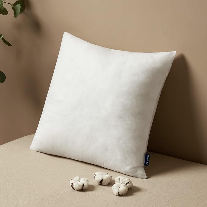 MIULEE Pillow Insert 27x27 Inch Decorative Square Throw Pillow Inserts | Premium Fluffy Pillow Forms Sham Stuffer for Sofa Couch Living Room