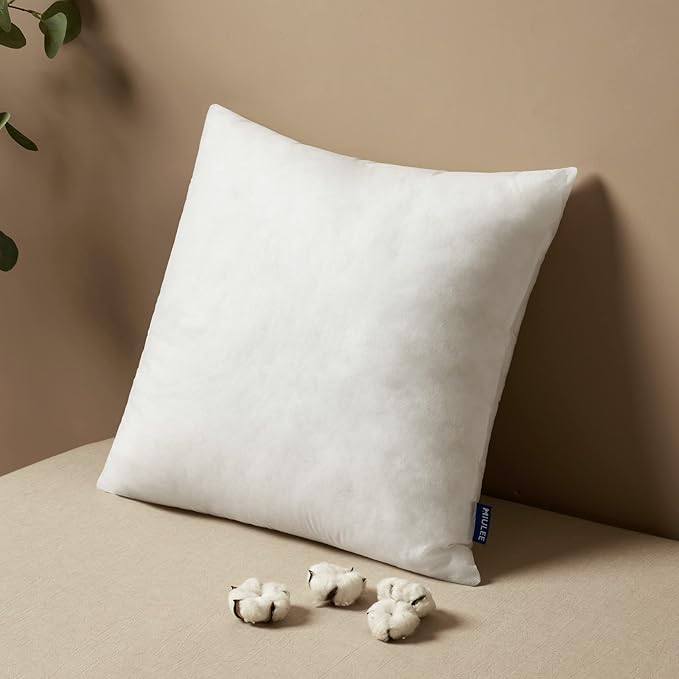 MIULEE Pillow Insert 28x28 Inch Decorative Square Throw Pillow Inserts | Premium Fluffy Pillow Forms Sham Stuffer for Sofa Couch Living Room