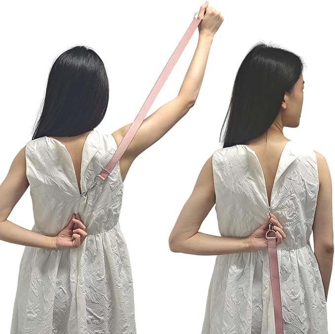 Detachable Zipper Puller Helper for Dress and Boots, Effortless Zipping with Hook and Clip for Various Types of Zippers (Pink)