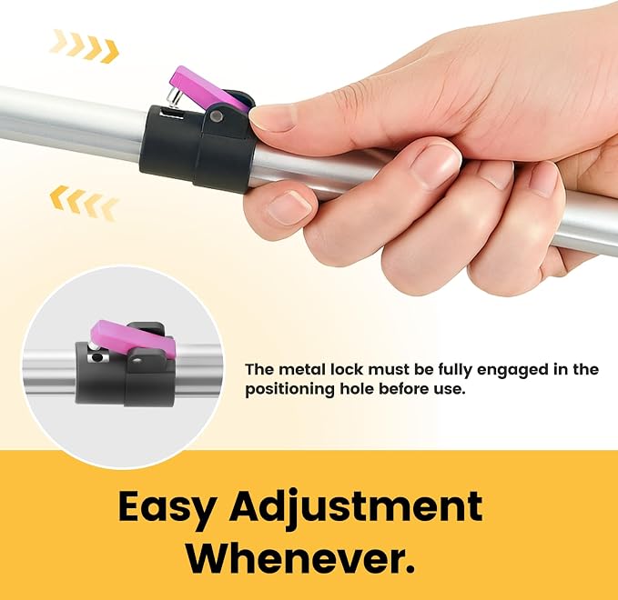 Telescopic Grabber Reacher Tool, 5-Level Adjustable Length (23'' to 41'') - Trash Claw Gripper, Pickup Stick for Litter Picking, Yard Work, and Seniors (Pink-2PC)