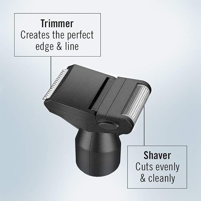 ConairMan Nose Hair Trimmer for Men, For Nose, Ear, and Eyebrows, Patent 360 Bevel Blade for No Pull, No Snag Trimming Experience, Cordless Trimmer 2 piece Set with Detail and Shaver Attachments