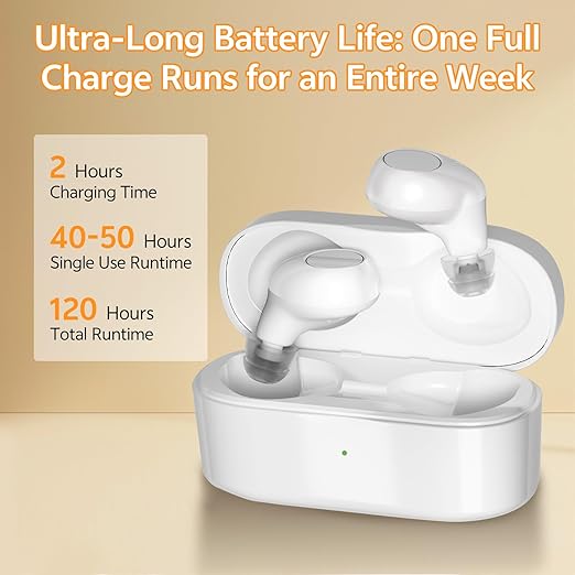 OTC Hearing Aids for Seniors for Seniors & Adults with Hearing Loss, 32 Channel Technology with Smart Noise Reduction | Volume Control | Discreet Design | Auto-On/Off