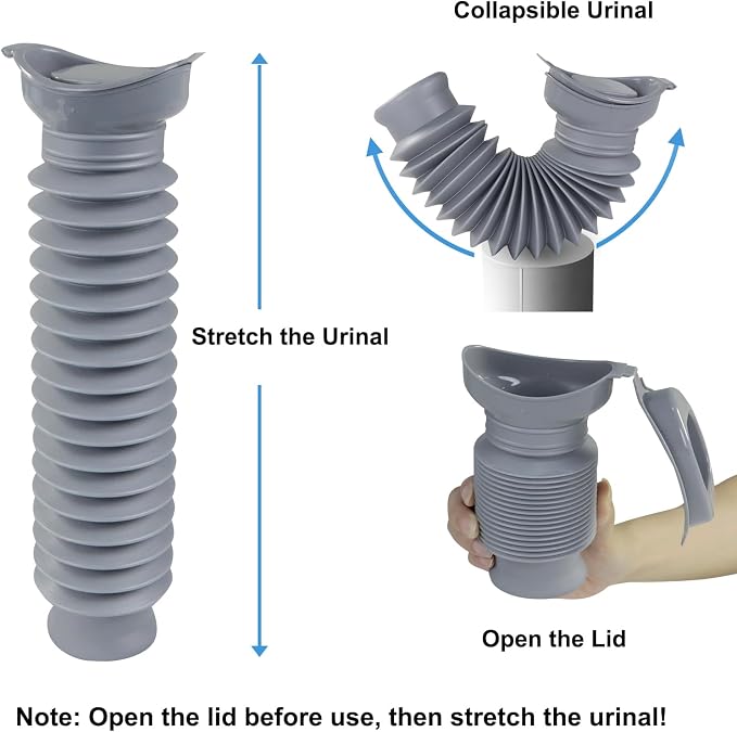 Pee Bottles for Men,Portable Urinal for Men,Collapsible Urine Bottle 750ML | Car Urinals for Men and Women,Emergency Urinal Bottle Shrinkable Pocket Toilet for Travel,Camping,Traffic Jam,Road Trips
