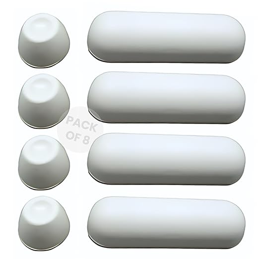 Gadgetime USA Toilet Seat Bumper Kit - Toilet Seat Risers & Toilet Cover Bumpers with Rubber Adhesive Pads - Bidet Compatible Toilet Seat Accessories for Cushioning & Protection - Pack of 4