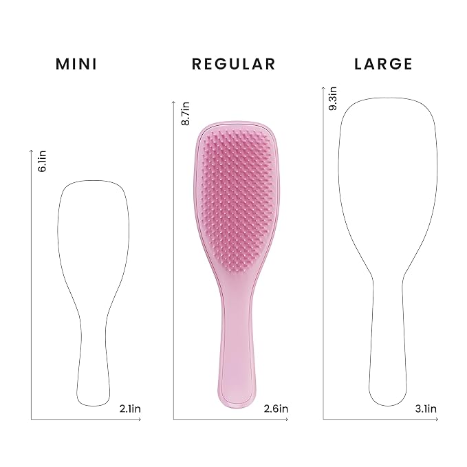 Tangle Teezer Ultimate Detangler Brush, Straight to Wavy, Rosebud | Patented two-tier, regular-flex teeth reduce breakage & split ends on wet or dry hair; Shower-friendly hairbrush for all ages