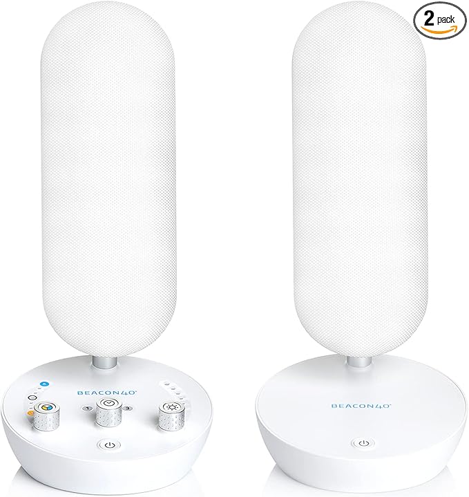 BEACON40® Surround Light Therapy Gamma Lamp | 40Hz Gamma Waves for Memory, Sleep & Focus Clarity | Memory Aid, Cognitive Wellness & Biohacking Device (2 Adjustable Lamps)