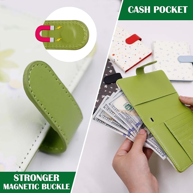 Melsbrinna Rfid Passport Holder for Travel women/Men, Cute Passport Wallet Rfid Blocking Card Slots, Rfid Passport Cover/CaseTravel Wallet, Passport Book Holder (1, floral green a)