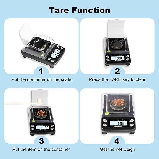 UNIWEIGH Digital Milligram Scale Accurate 0.001g/50g mg Scale for Powder | Precision scale for Jewelry,Gold,Gem,Reloading,Micro Gram Scale with 6 Units,Tare,Cal Weight,pocket scale with USB&battery