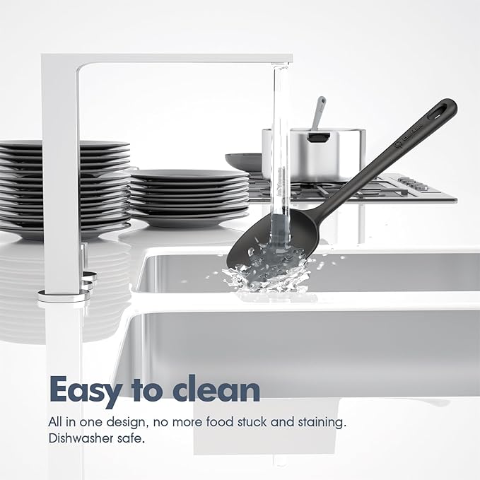 3 Pieces Silicone Spatula Set, Food Grade Rubber Spatula, Upgrade Strong Handle with Ergonomic Grip, Heat Resistant for Nonstick Cookware, Cooking