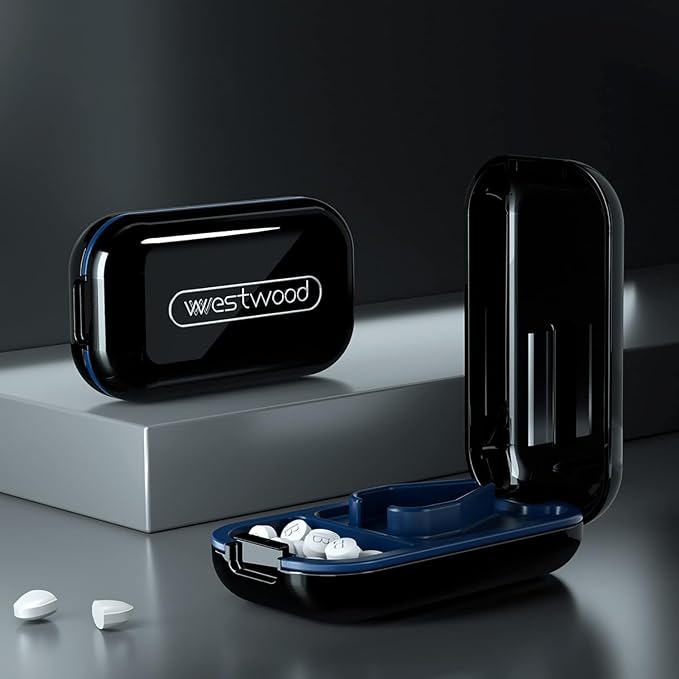 DUBSTAR Small Pill Cutter, Pill Cutter Splitter for Small and Tiny Pills, Portable Pretty Pill Cutters for Large Pills, Cuts Vitamins Tablets for Purse Pocket (Pill Cutter, Black)