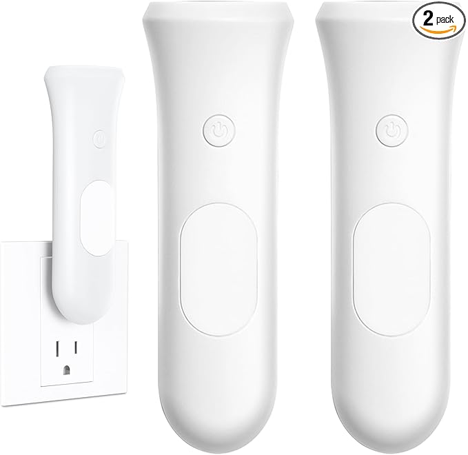 ROSSEX 4 in 1 Emergency Lights for Home Power Failure, 2 Pcs Rechargeable LED Flashlight Plug in Wall, Automatic Turn-On Power Outage Night Light Flashlight for Hurricane Preparedness Items