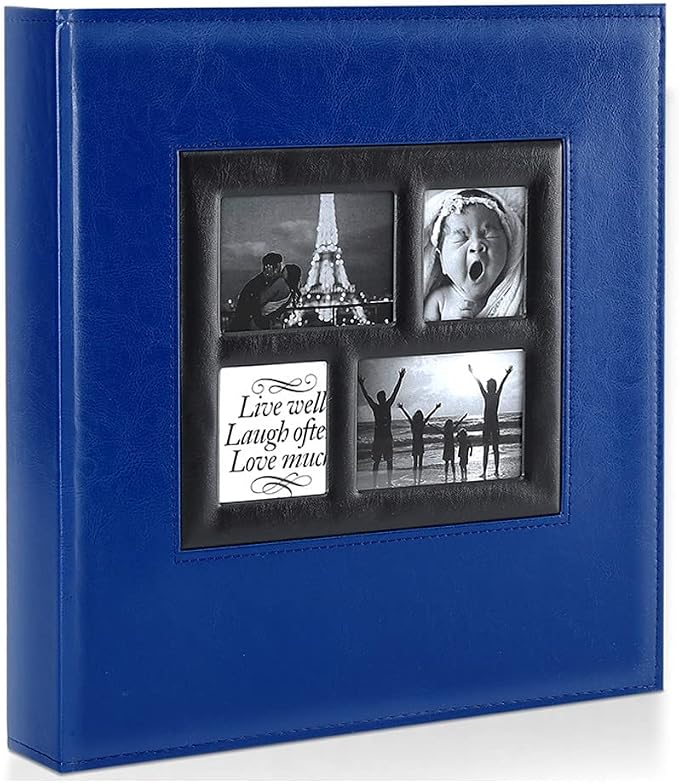 Ywlake Photo Album 4x6 500 Pockets Photos, Extra Large Capacity Family Wedding Picture Albums Holds 500 Horizontal and Vertical Photos Blue