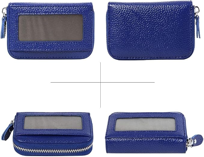 Women's RFID Blocking 12 Slots Credit Card Holder Leather Accordion Wallet