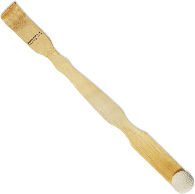 BambooMN 17 Inch Bamboo Wooden Back Scratchers Bongers for Itchy Stress Relief, 10 Units
